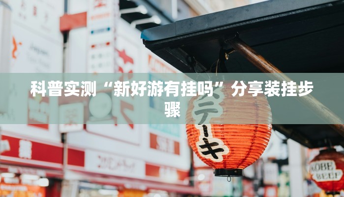 科普实测“新好游有挂吗”分享装挂步骤