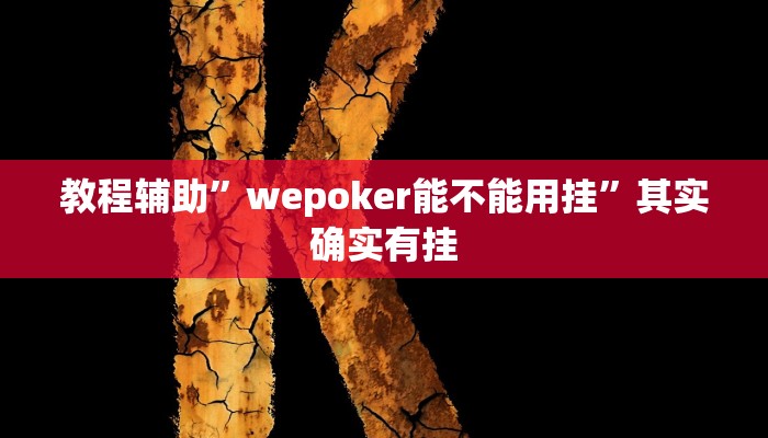 教程辅助”wepoker能不能用挂”其实确实有挂