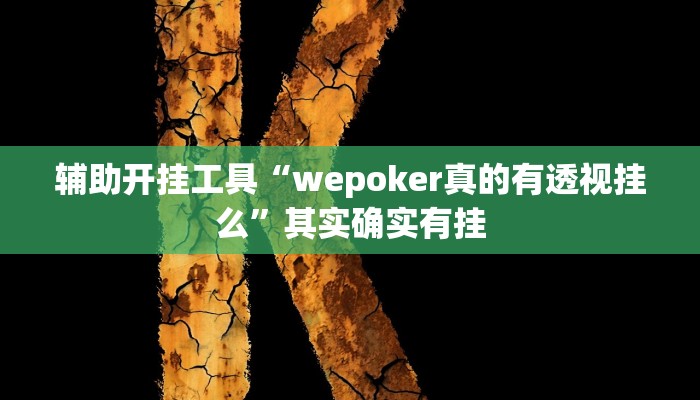 辅助开挂工具“wepoker真的有透视挂么”其实确实有挂