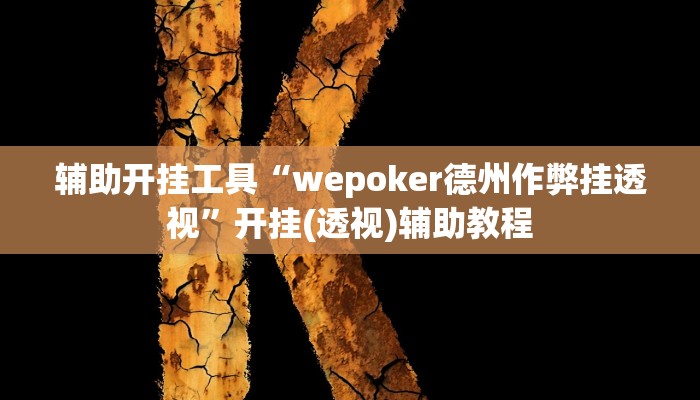 辅助开挂工具“wepoker德州作弊挂透视”开挂(透视)辅助教程